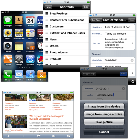 Tangora iPhone App gør det let at opdatere websitet via mobilen